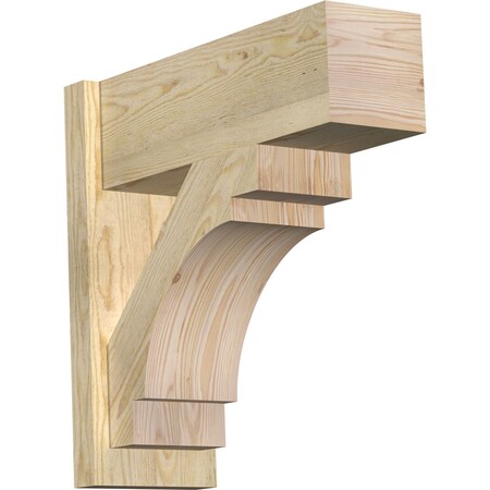 Ekena Millwork Merced Block Rough Sawn Outlooker, Douglas Fir, 8"W x 22"D x 22"H OUT08X22X22MRC05RDF